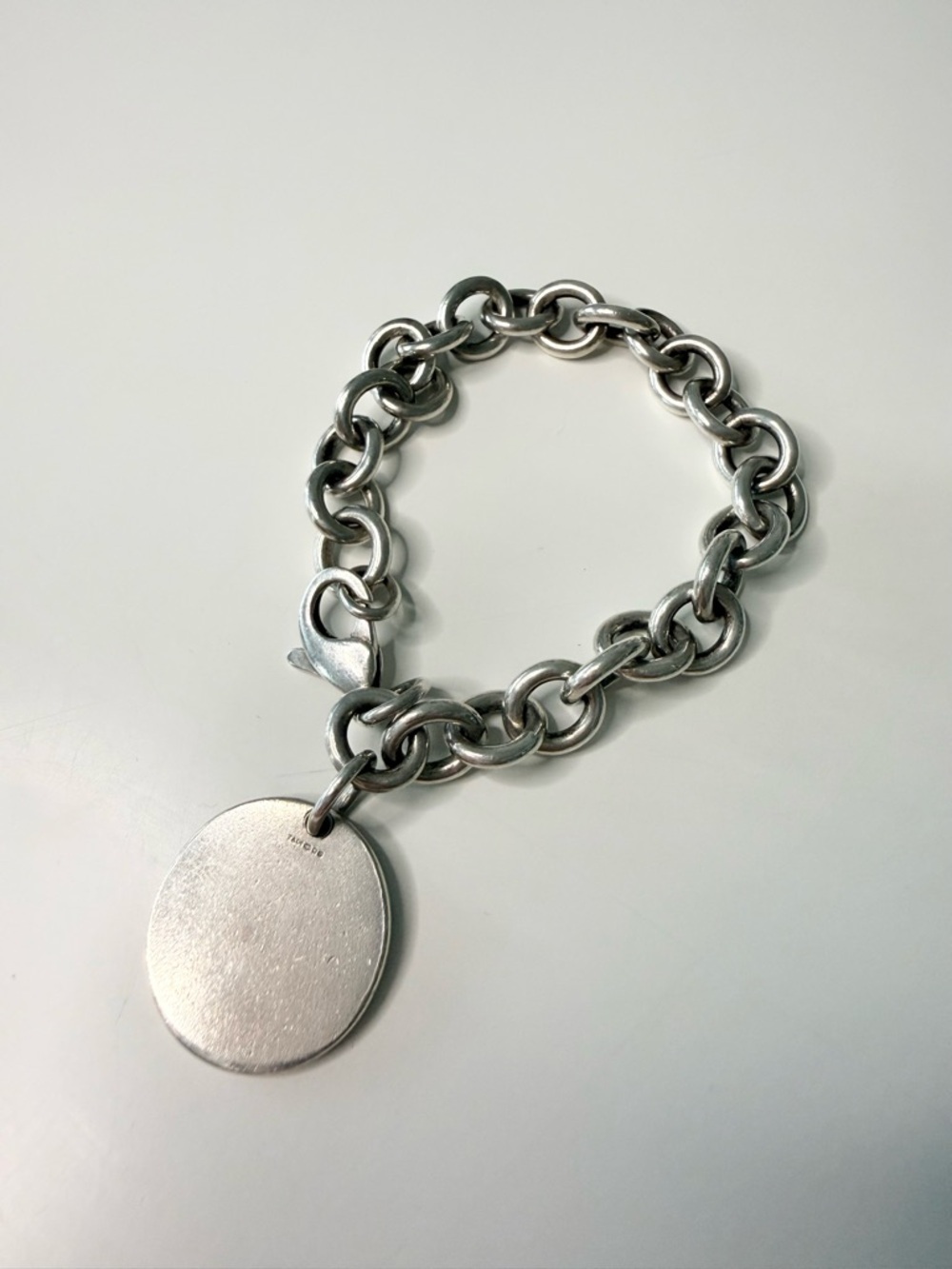 Tiffany & Co. Silver Return to Tiffany Round Tag Chunky Chain Bracelet - Picture 4 of 6